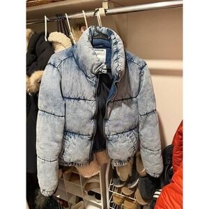 Garage Denim Puffer Coat XS